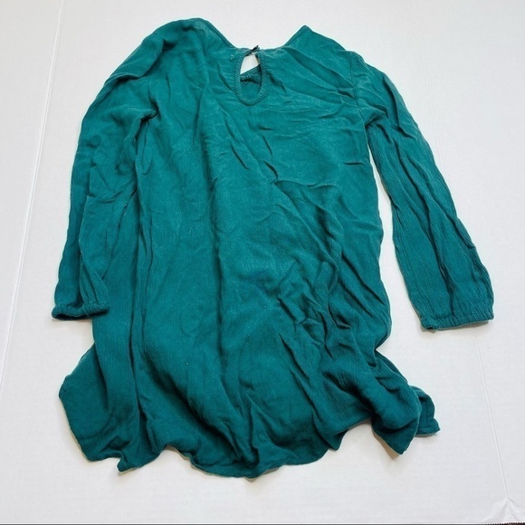 Old Navy Emerald Green Lace Crochet Gauze Keyhole Toddler Dress - Picture 6 of 8